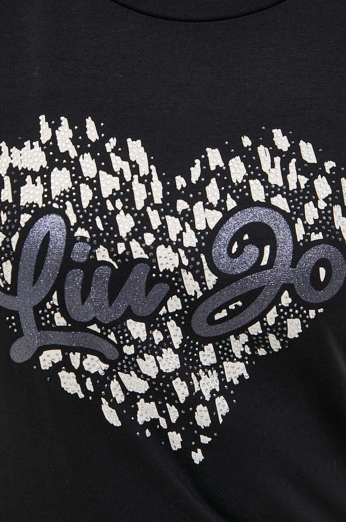 Liu Jo t-shirt bawełniany WA4108.JS923 czarny