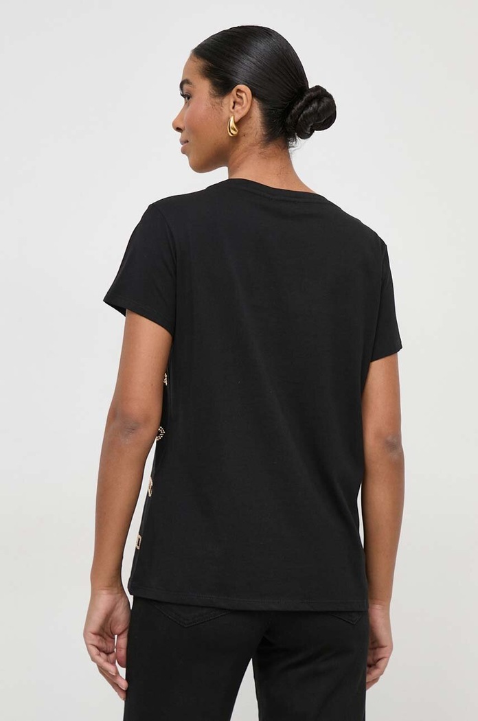 Odzież Liu Jo t-shirt bawełniany TA4197.J6040 czarny
