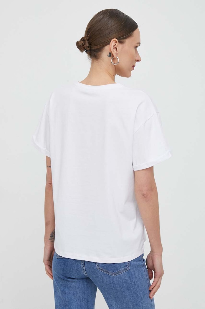 Odzież Liu Jo t-shirt VA4153.JS003 biały