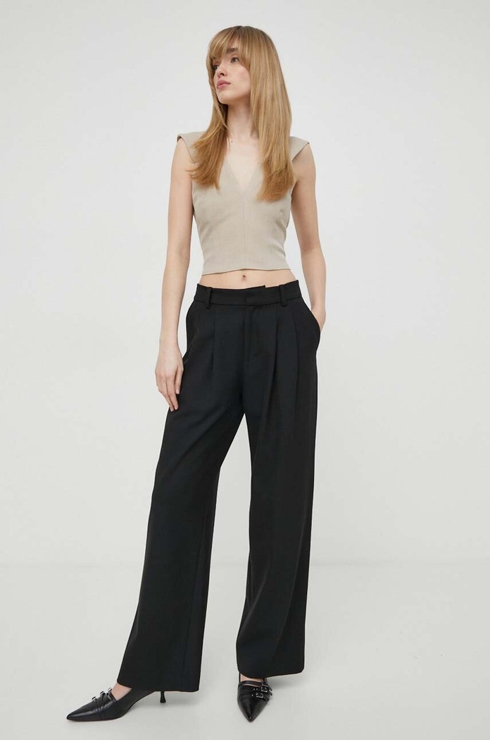 IRO bluza din amestec de lana WP16VITORI bej SS24