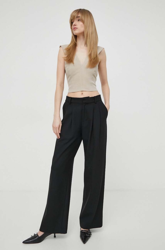 IRO bluza din amestec de lana WP16VITORI bej SS24