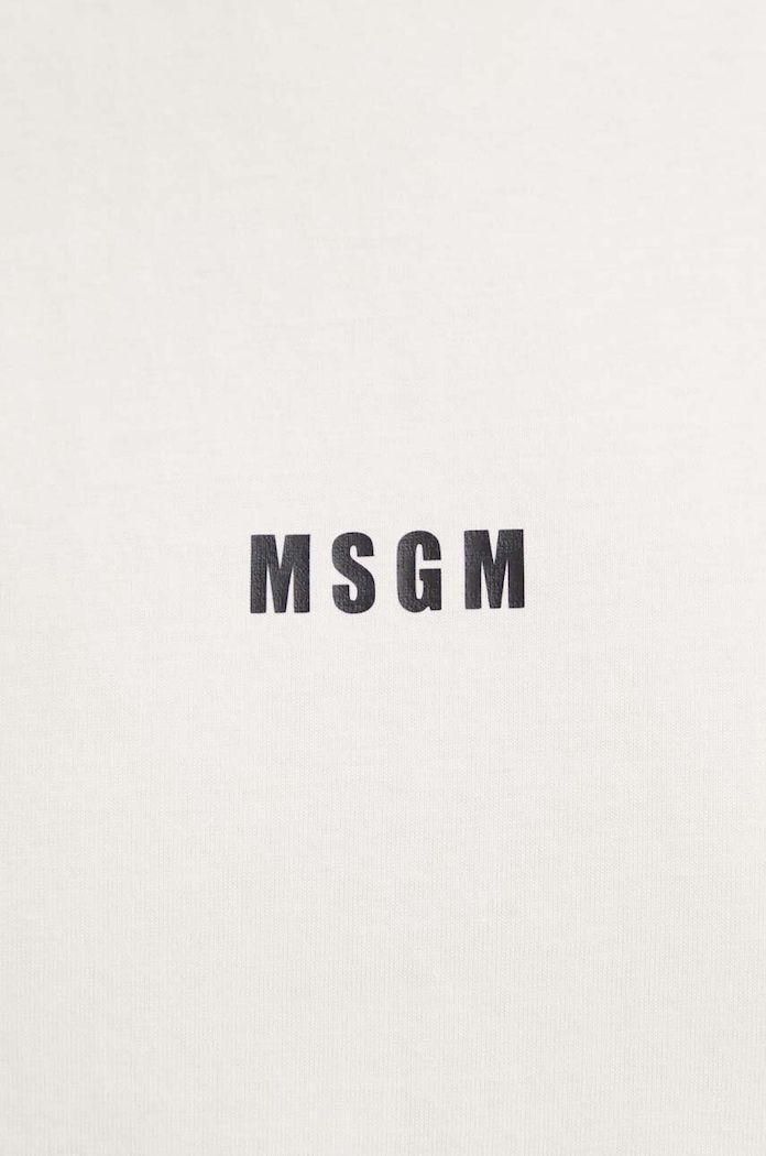Памучна тениска MSGM 2000MDM500.200002 бежов