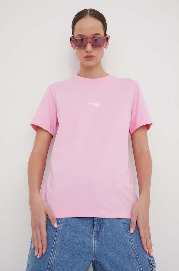 MSGM pamut póló rózsaszín 2000MDM500.200002