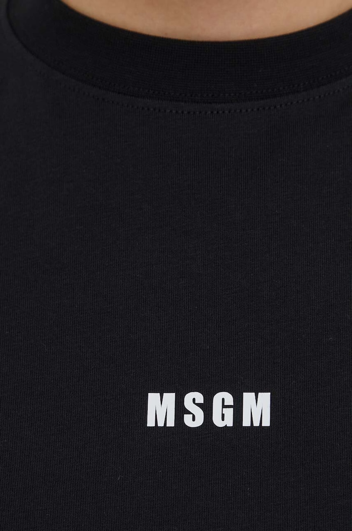 MSGM t-shirt bawełniany 2000MDM500.200002 czarny
