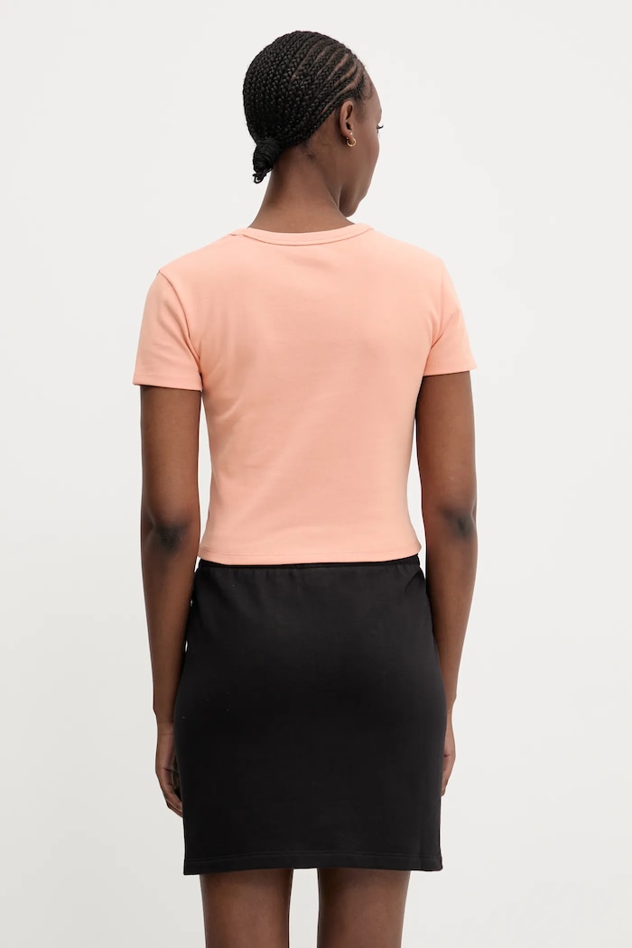 Oblečenie HUGO crop top dámsky s bavlnou Delanor 50512000 oranžová