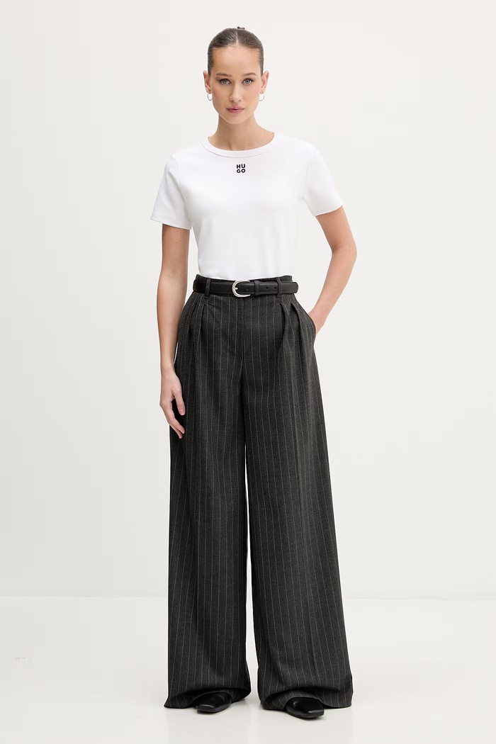 HUGO t-shirt γυναικείο με βαμβάκι Deloris 50512002 λευκό SS26