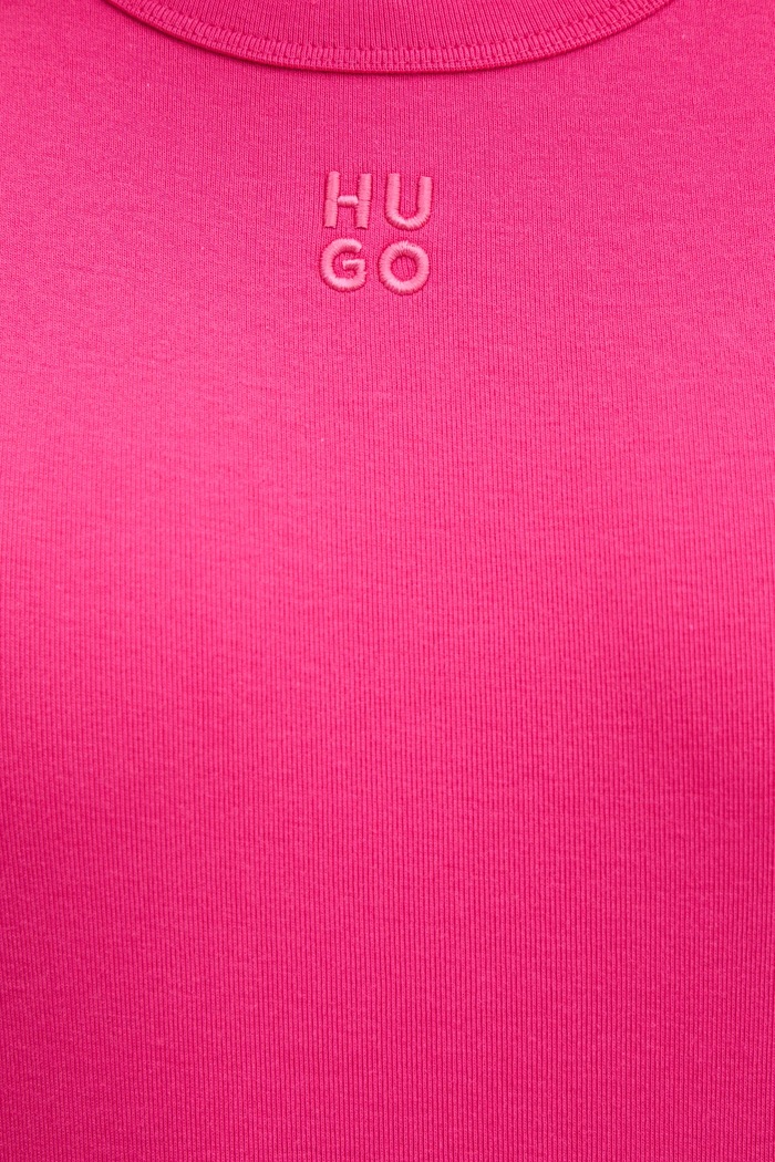 HUGO női t-shirt pamuttal Deloris 50512002 rózsaszín