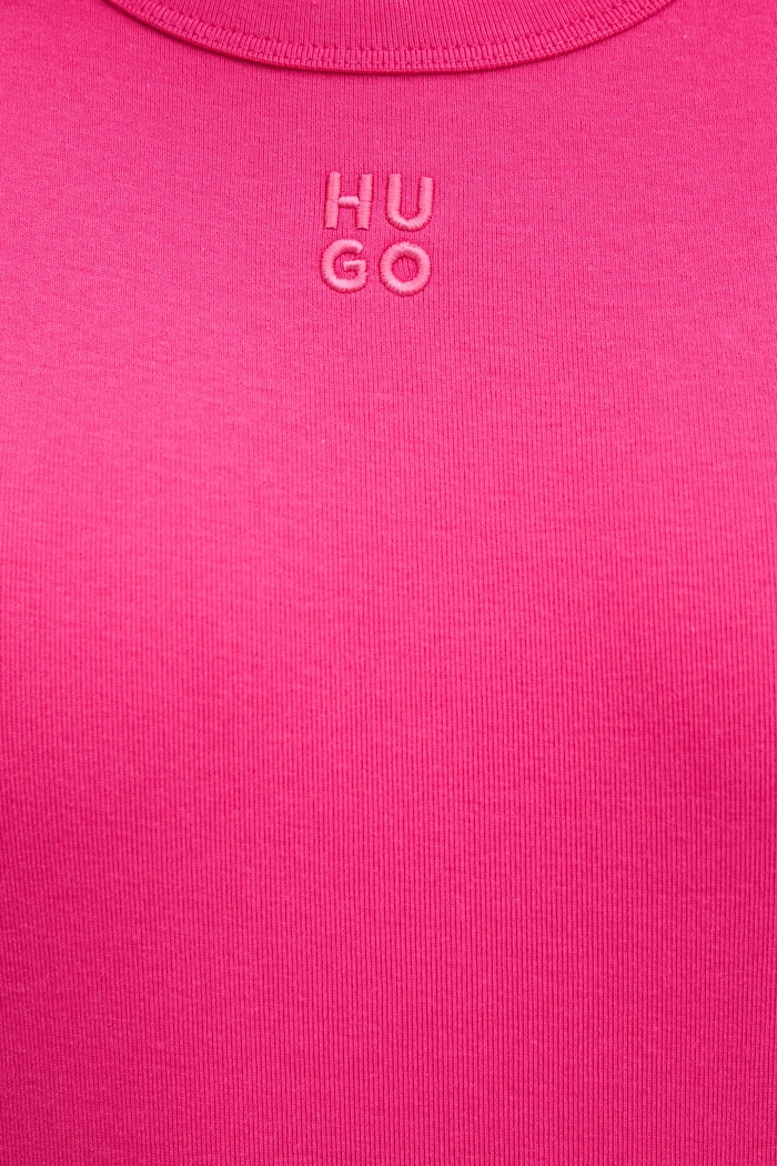 HUGO női t-shirt pamuttal Deloris 50512002 rózsaszín