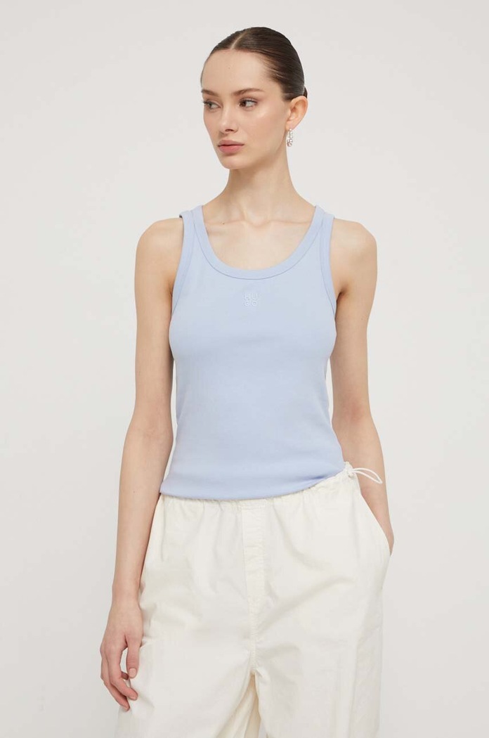 HUGO top damskie Datamia niebieski 50514489