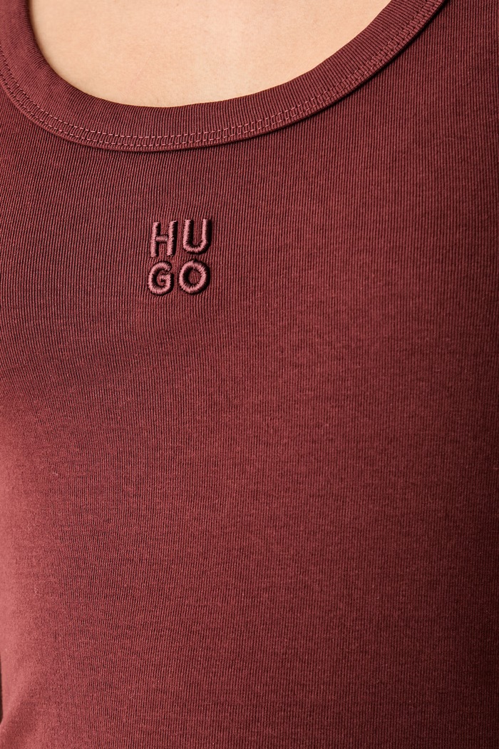 HUGO топ для женщин Datamia 50514489 коричневый