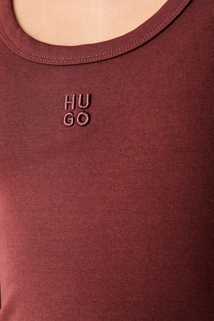 HUGO топ для женщин Datamia 50514489 коричневый