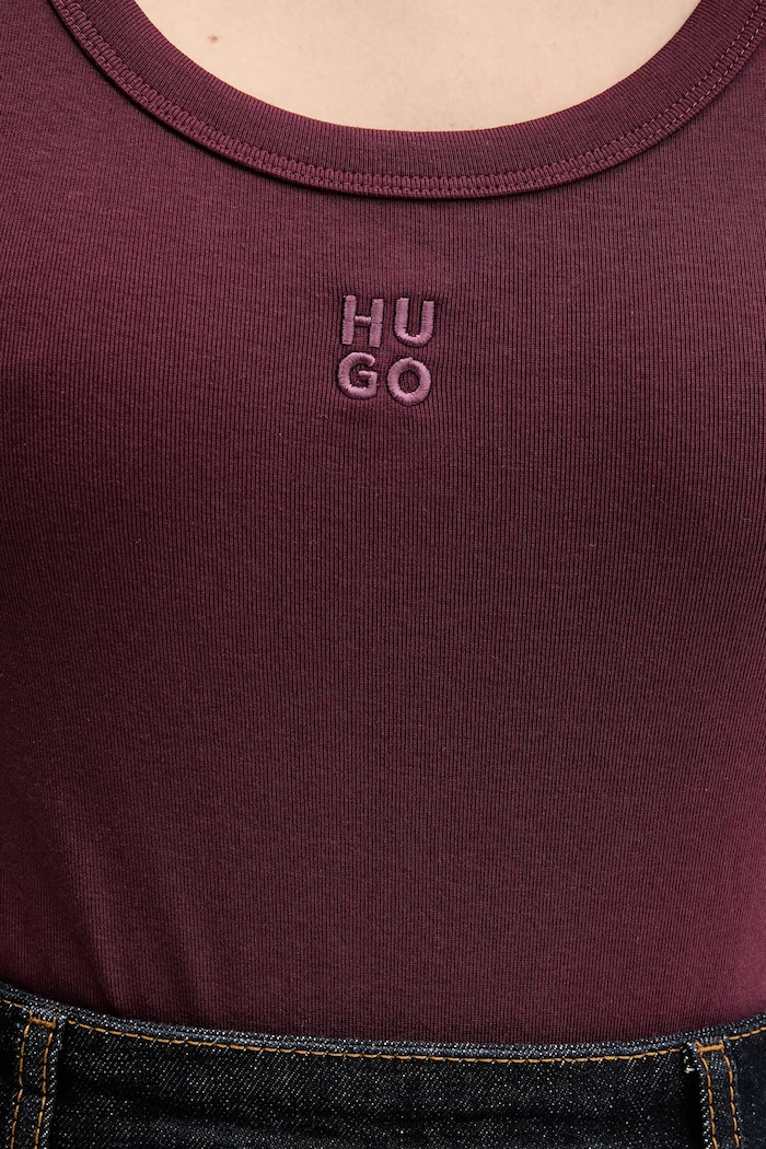 HUGO топ дамски Datamia 50514489 бордо