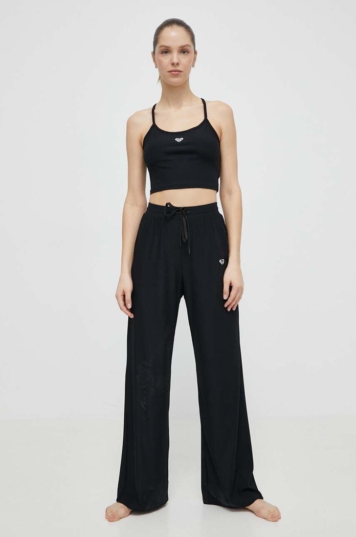 Τοπ γιόγκα Roxy Rise & Vibe ERJKT04116 μαύρο AW24