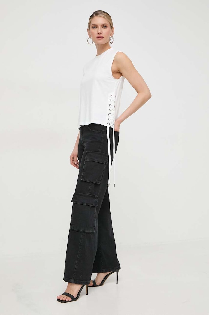 Bavlnený top Pinko 103574.A1UA béžová SS24