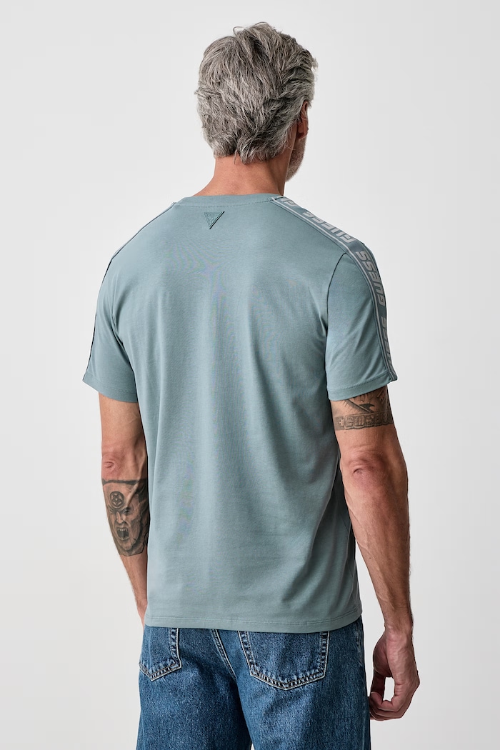 Guess T-shirt męski z bawełną ARLO Z4GI18.J1314 niebieski SS26