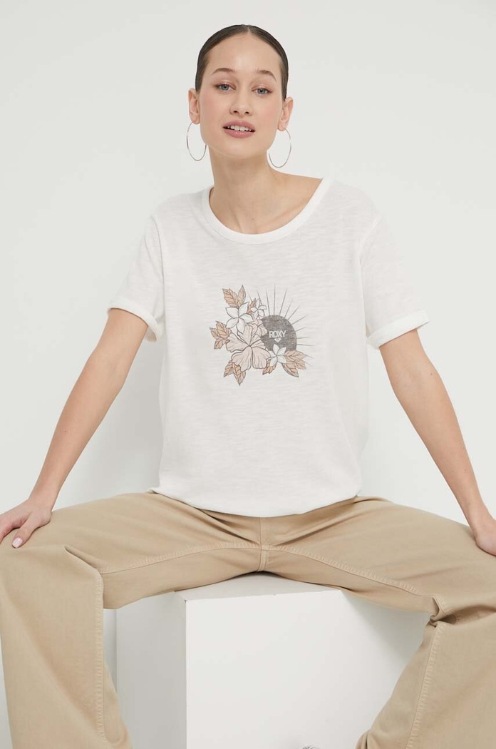 Roxy tricou print alb ERJZT05667