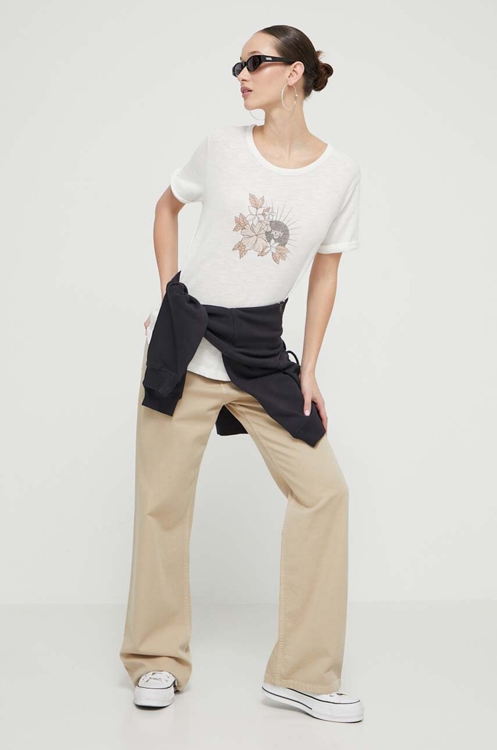 Roxy tricou ERJZT05667 alb SS24
