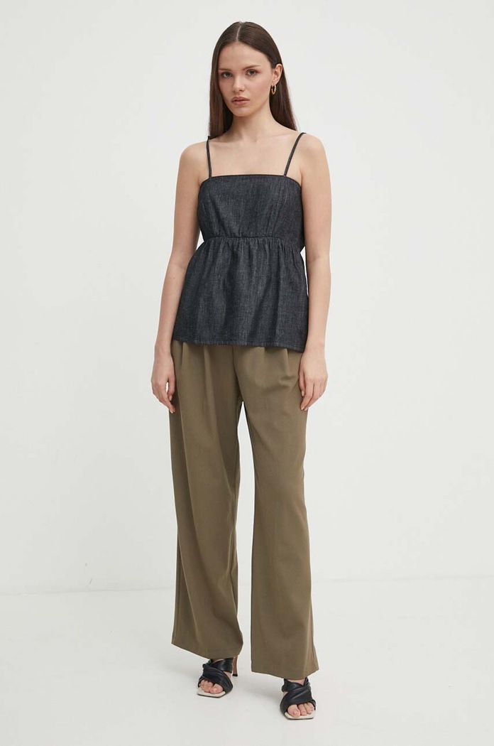 Топ United Colors of Benetton 5KOWDH00I черен SS24
