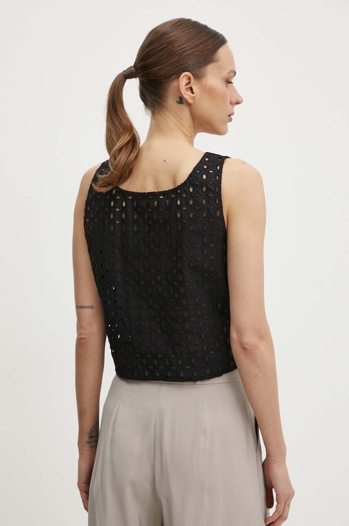 Ρούχα Top United Colors of Benetton 58BHDH00L μαύρο