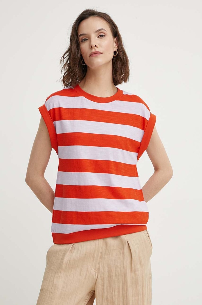 United Colors of Benetton t-shirt bawełniany wzorzyste multicolor 32FXD107K