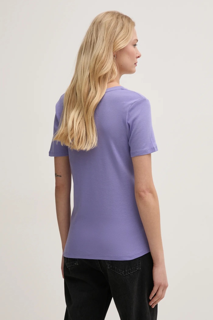 Дрехи Памучна тениска United Colors of Benetton 3GA2E4230 виолетов