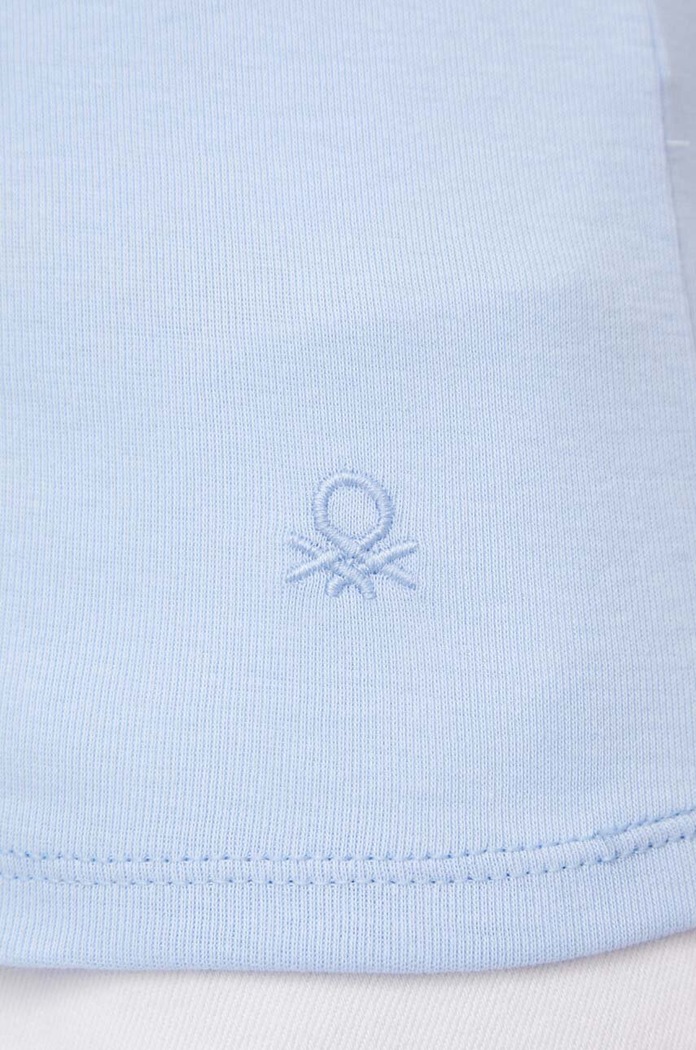 United Colors of Benetton t-shirt bawełniany 3GA2E4230 niebieski
