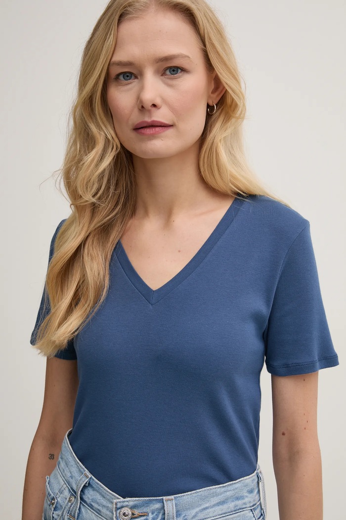 Памучна тениска United Colors of Benetton стандартна тъмносин 3GA2E4230