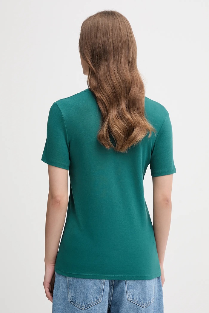 Odzież United Colors of Benetton t-shirt bawełniany 3GA2E4230 turkusowy