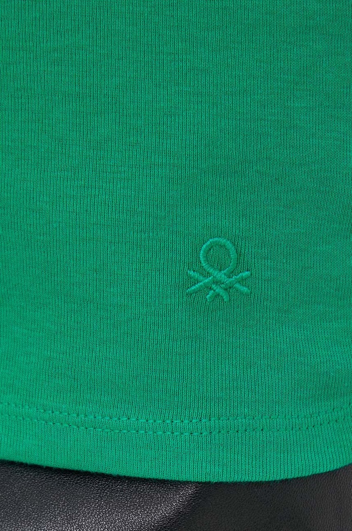 United Colors of Benetton t-shirt bawełniany 3GA2E4230 zielony