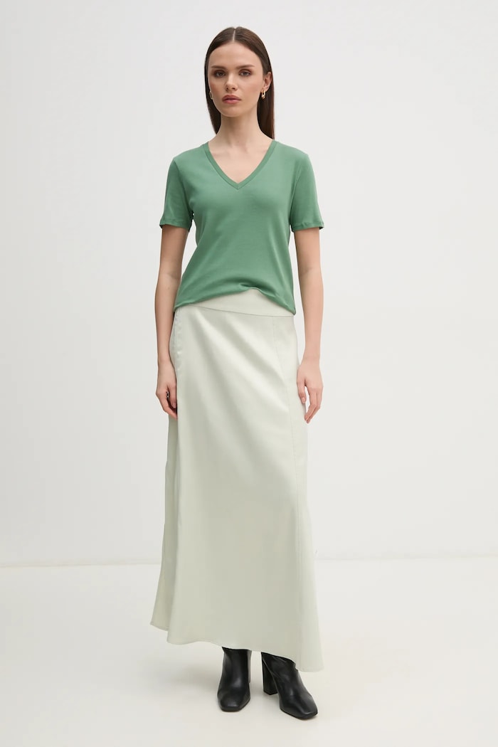 Памучна тениска United Colors of Benetton 3GA2E4230 зелен AA00