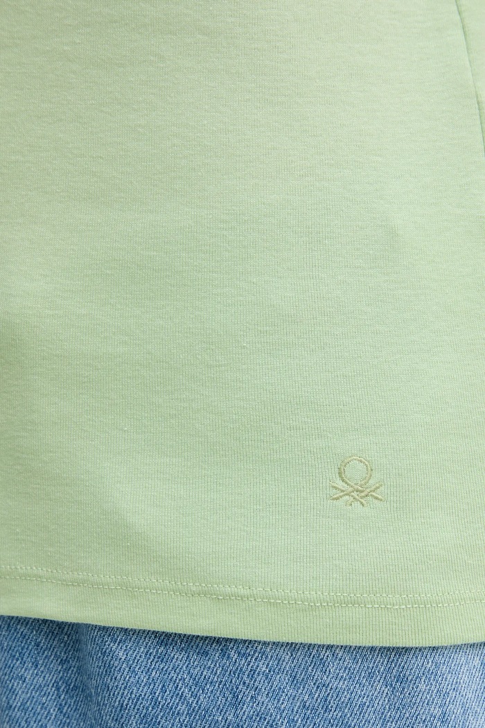 United Colors of Benetton t-shirt bawełniany 3GA2E16A0 zielony