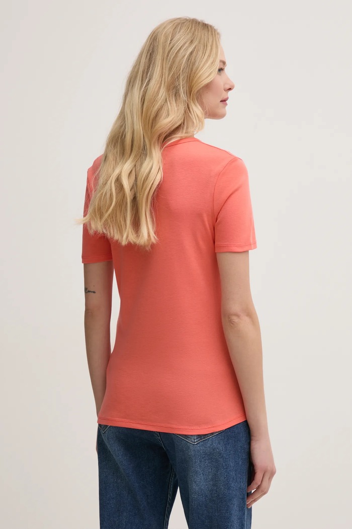 Дрехи Памучна тениска United Colors of Benetton 3GA2E16A0 оранжев
