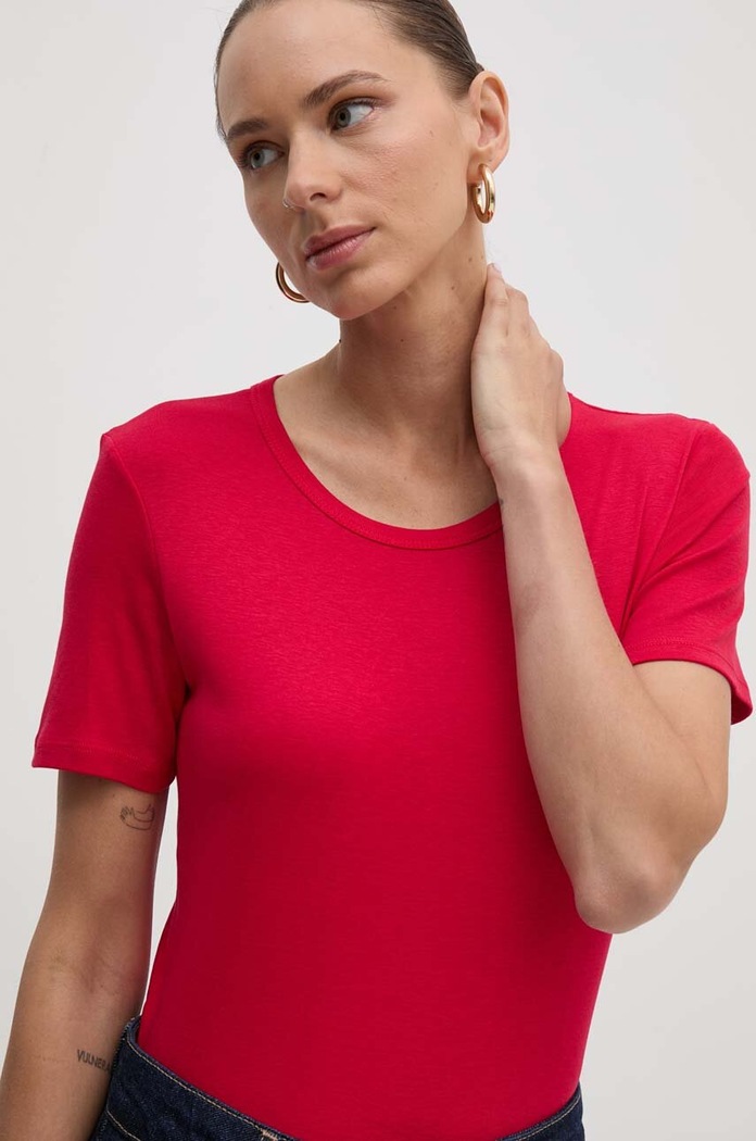 United Colors of Benetton t-shirt in cotone rosa 3GA2E16A0