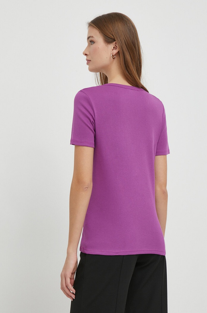 Odzież United Colors of Benetton t-shirt bawełniany 3GA2E16A0 fioletowy