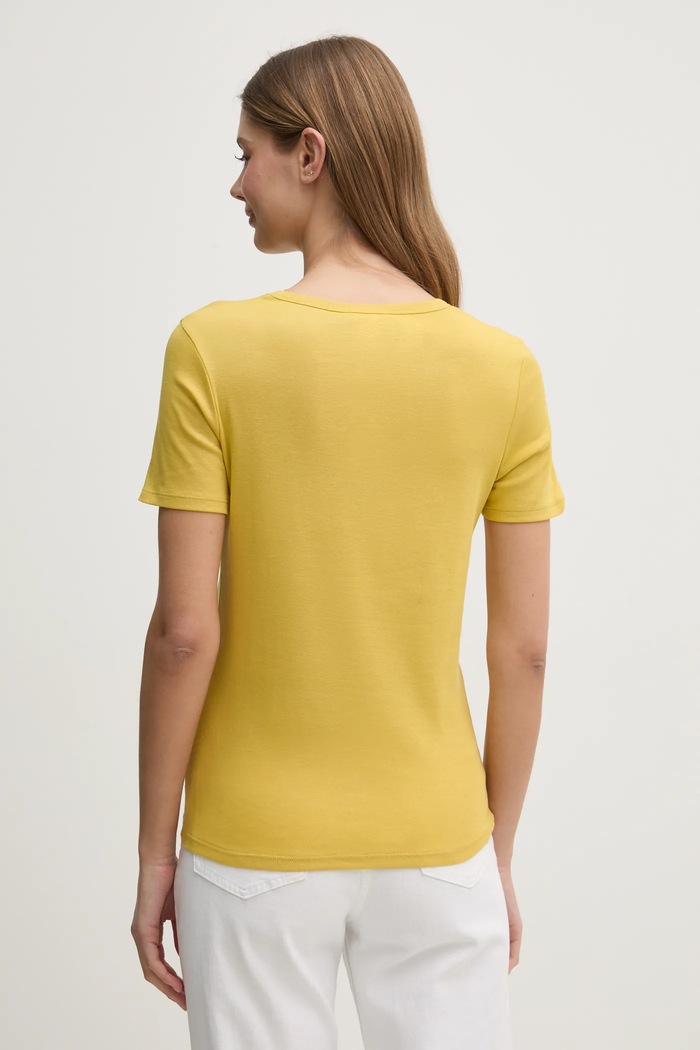 Odzież United Colors of Benetton t-shirt bawełniany 3GA2E16A2 żółty