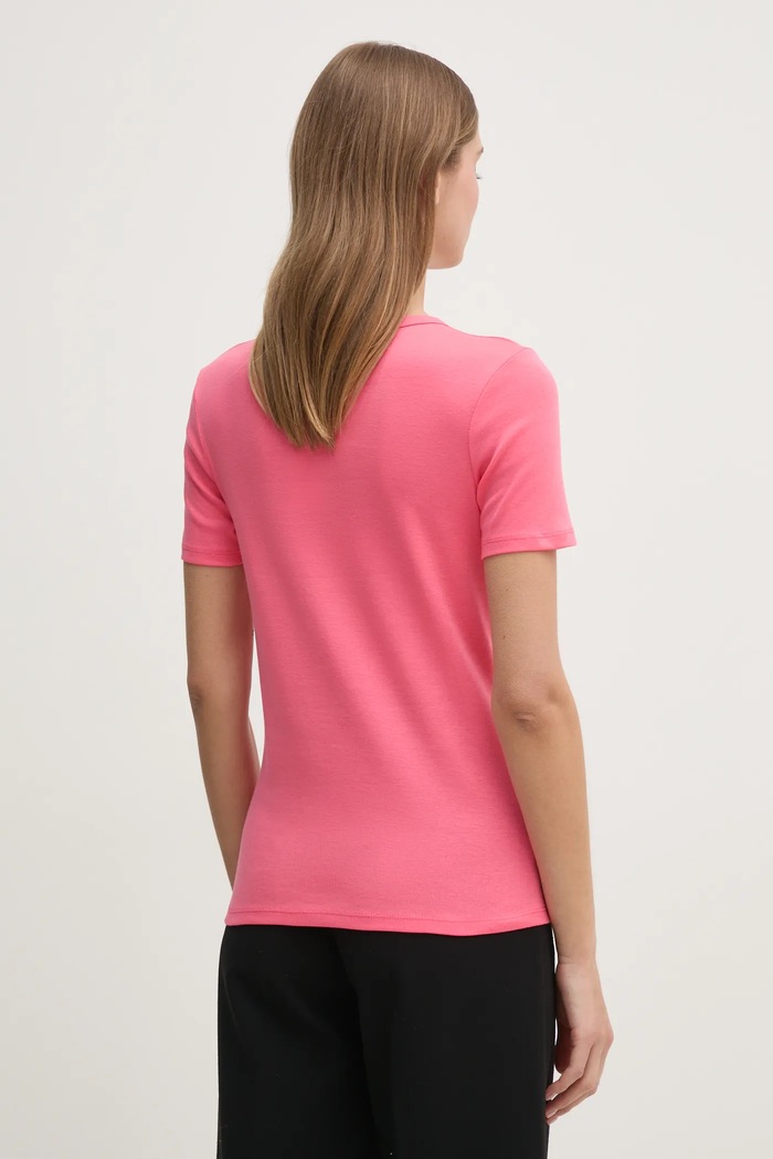 Odzież United Colors of Benetton t-shirt bawełniany 3GA2E16A2 różowy