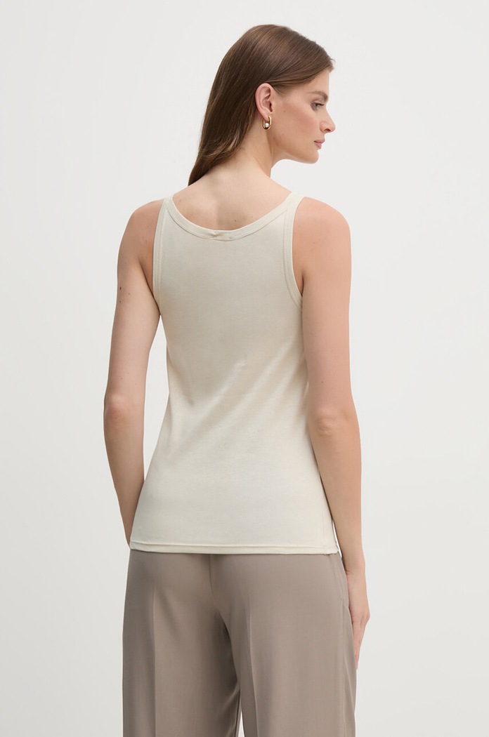 Odzież United Colors of Benetton top bawełniany 3GA2E8397 beżowy