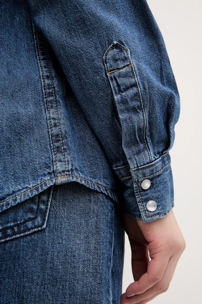 United Colors of Benetton srajca ženska denim 5RZKDQ06T