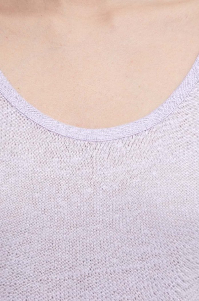 Plátěné tričko United Colors of Benetton 3KGQE16B1 fialová