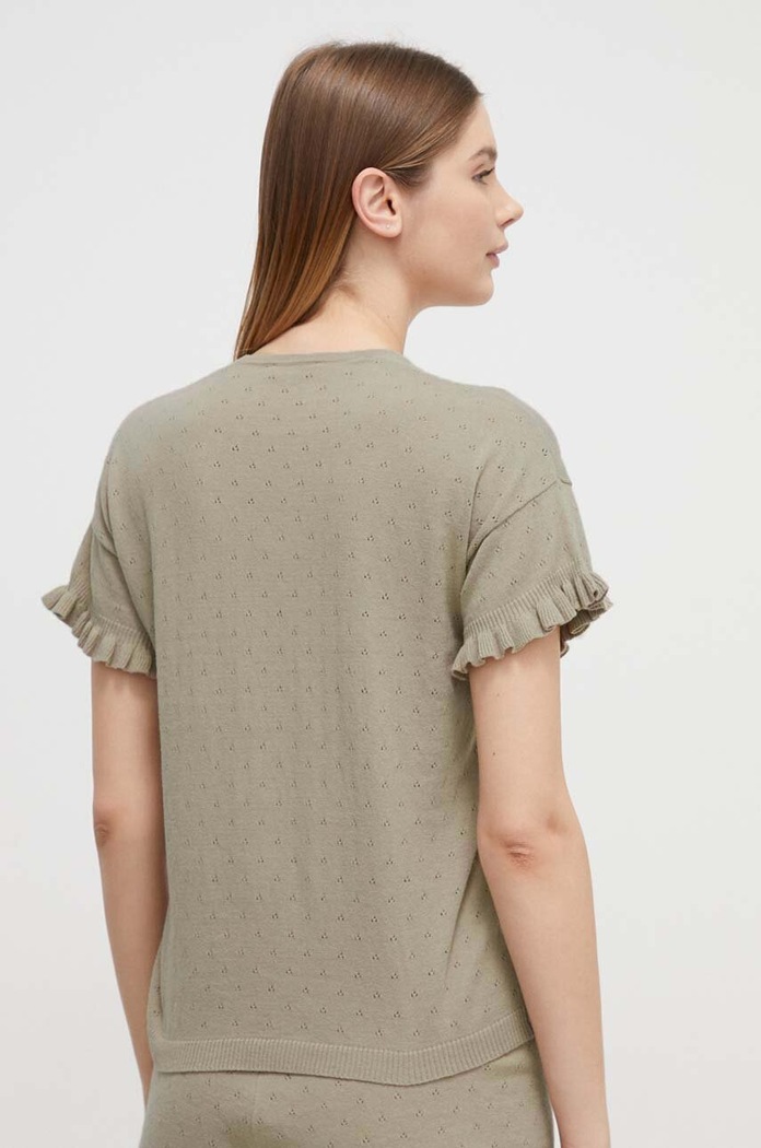 Ρούχα Μπλουζάκι lounge United Colors of Benetton 10C13M01O πράσινο
