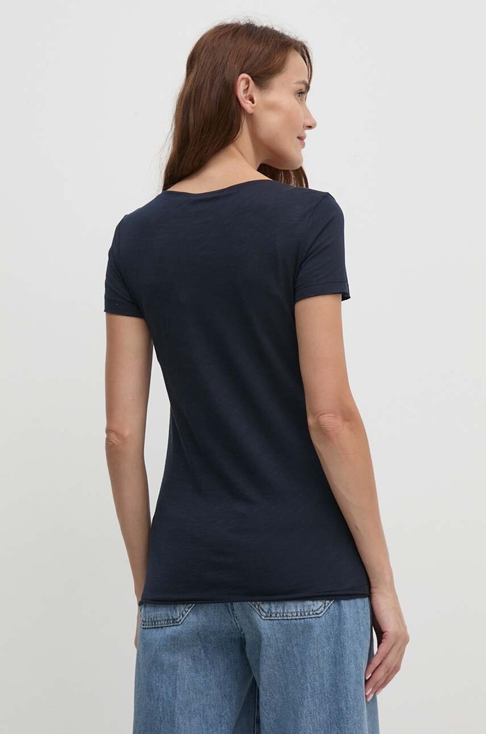 Odzież Sisley t-shirt 3TNHL11A2 granatowy