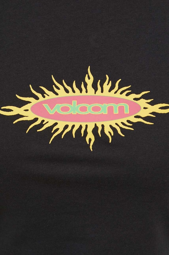 Volcom top din bumbac B4512405 negru