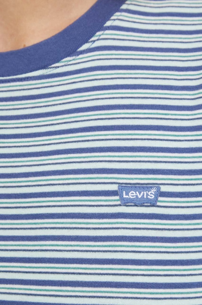 Bavlněné tričko Levi's 37697 námořnická modř