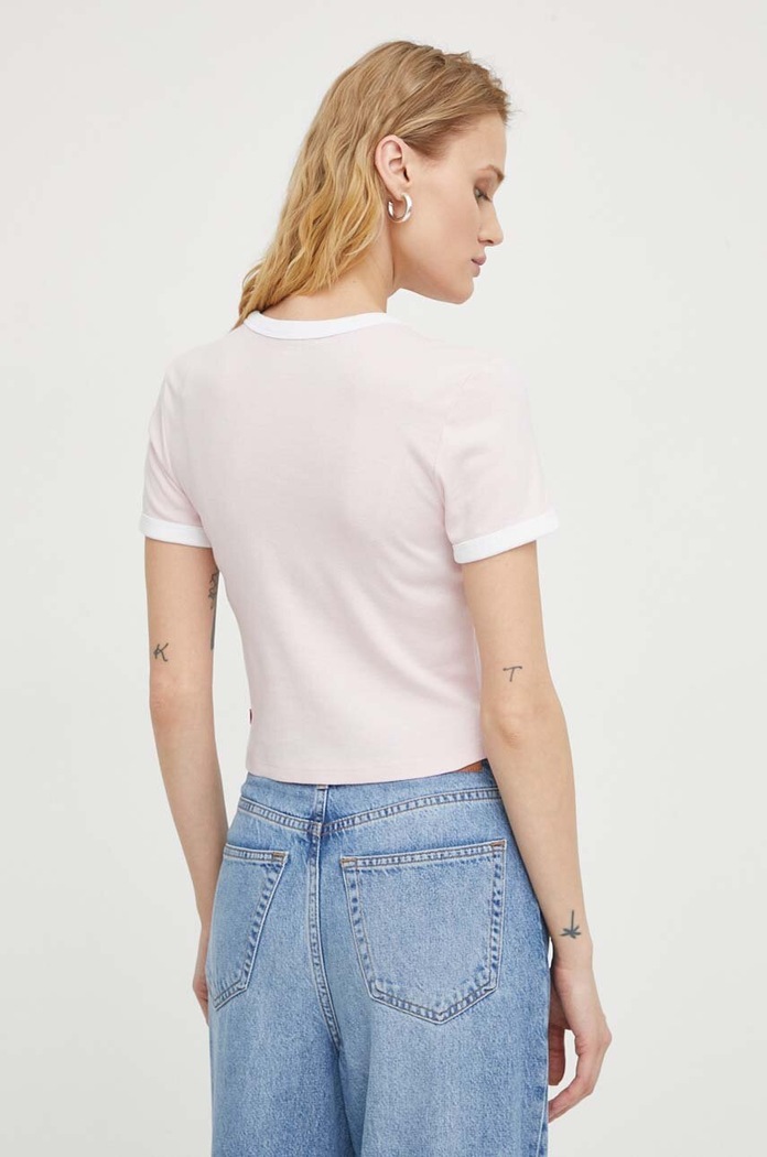Oblečení Bavlněné tričko Levi's A3523 růžová