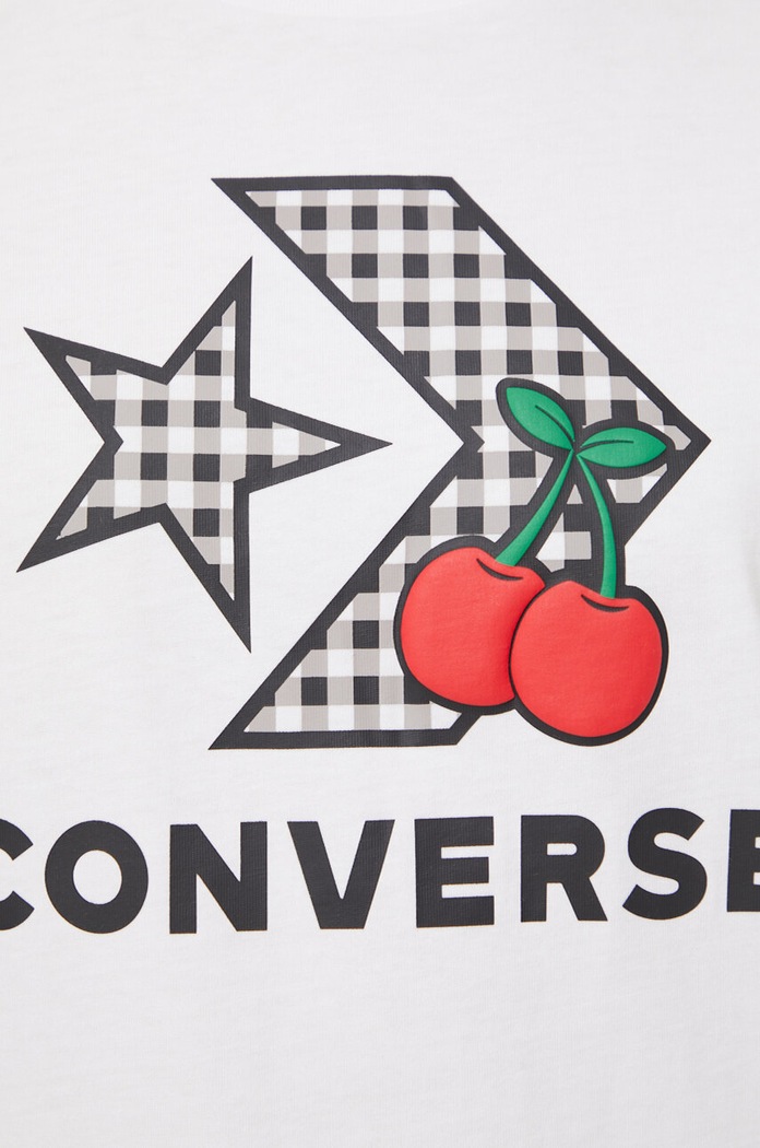 Bavlnené tričko Converse Converse biela 10026042.A01
