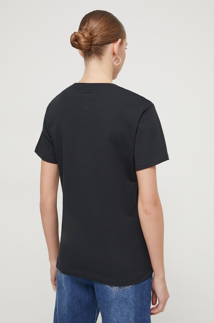 Converse tricou din bumbac 10026049.A03 negru SS24