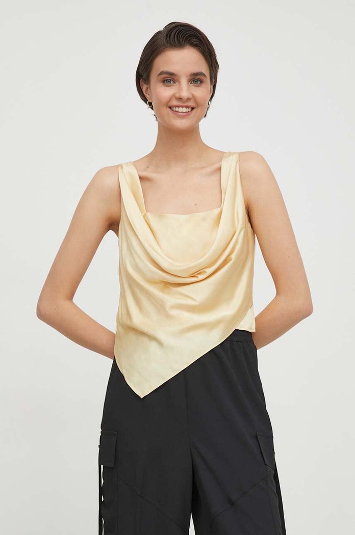 Sisley top uni galben 5SYELH00Y