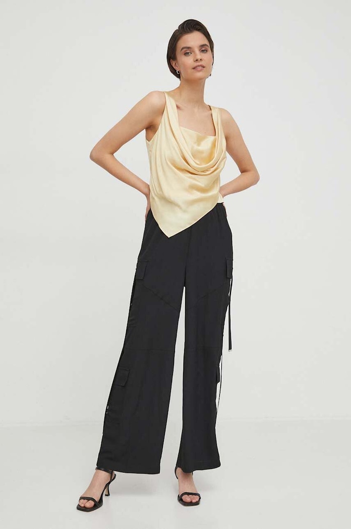 Sisley top 5SYELH00Y galben SS24