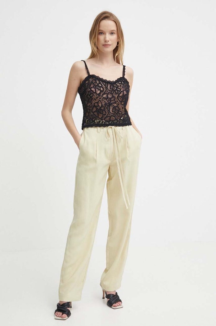 Sisley top 51BLLH013 negru SS24