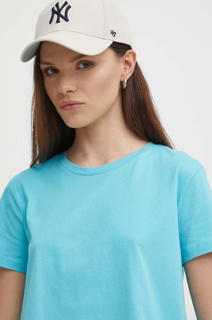 Sisley t-shirt bawełniany niebieski 3I1XL101S